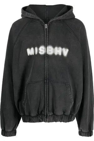 MISBHV Logo-print zip-up hoodie