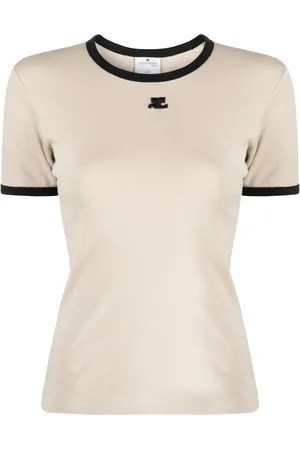 Courrèges Logo-appliqu?? cotton T-shirt