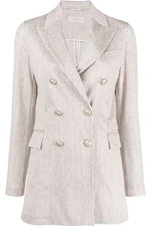 Circolo Striped double-breasted blazer