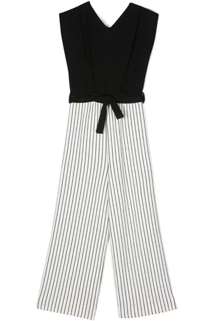 Liu Jo Haalarit - Wide-leg striped belted jumpsuit