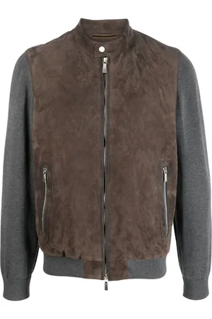 MOORER Mendini-URP suede bomber jacket