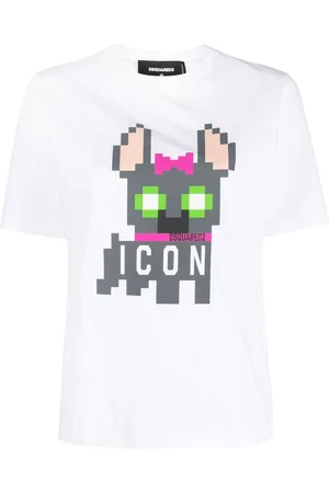 Dsquared2 Naiset T-paidat - Icon pixelated-print T-shirt
