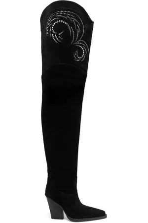 PARIS TEXAS Naiset Ylipolvensaappaat - Dakota crystal-embellished thigh-high boots
