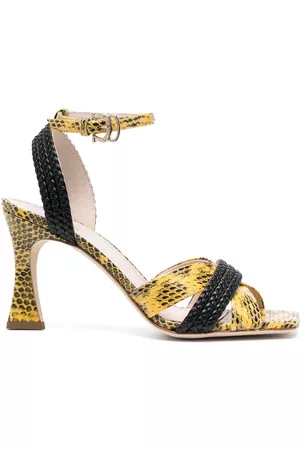 Pollini Naiset Sandaalit - 90mm snake-print sandals