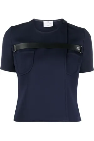 Courrèges Strap-detail T-shirt
