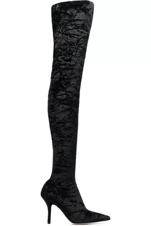 PARIS TEXAS Naiset Ylipolvensaappaat - Velvet stiletto thigh-high boots
