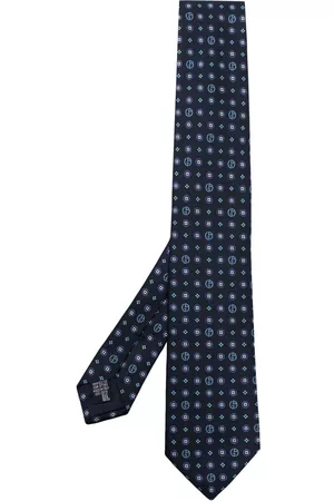Armani Miehet Solmiot - Quatrefoil-pattern silk tie