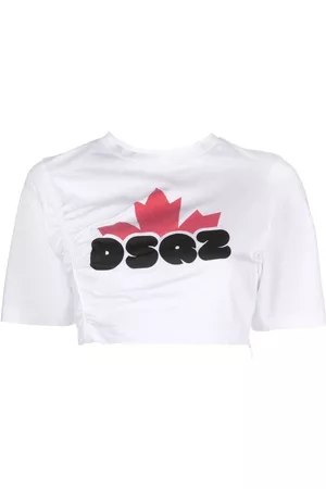 Dsquared2 Naiset T-paidat - DSQ2- print cropped T-shirt