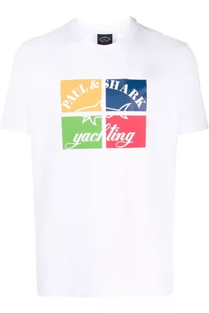 Paul & Shark Miehet T-paidat - Graphic-print cotton T-shirt
