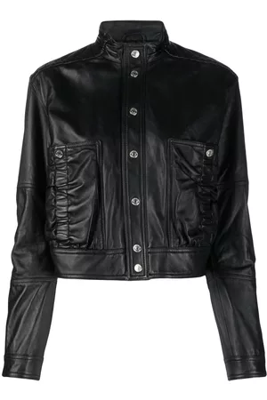 Dsquared2 Naiset Nahkatakit - Cropped leather jacket