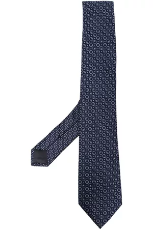 Armani Miehet Solmiot - Quatrefoil-pattern silk tie
