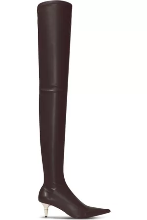 Proenza Schouler Naiset Ylipolvensaappaat - Spike over-the-knee leather boots