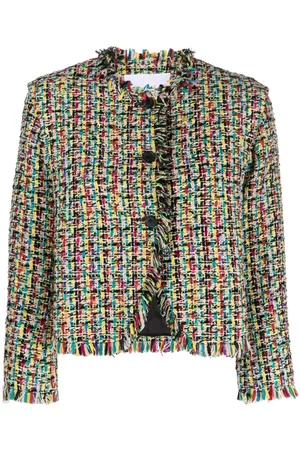 Callas Milano Naiset Päällystakit - Piper abstract-pattern tweed jacket