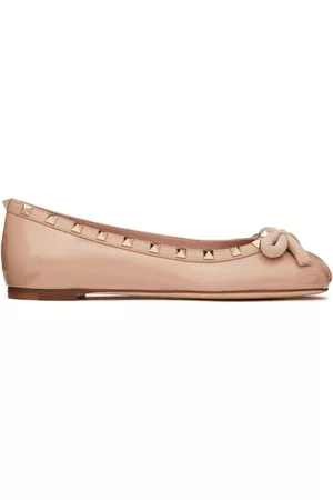VALENTINO GARAVANI Naiset Balleriinat - Rockstud patent-leather ballerina shoes