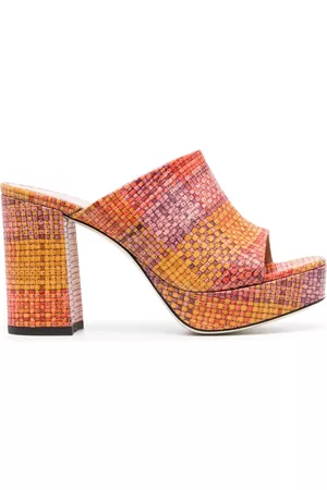 Pollini Naiset Sandaalit - Seventies weave-print mules