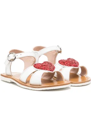 SOPHIA WEBSTER Heart-patch cut-out leather sandals