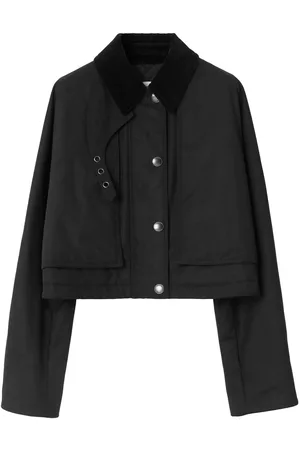 Burberry Naiset Päällystakit - Corduroy-collar cropped jacket