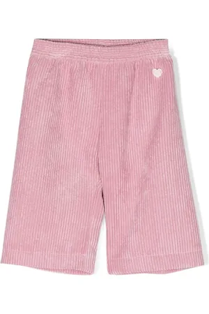 MONNALISA Heart-charm chenille trousers