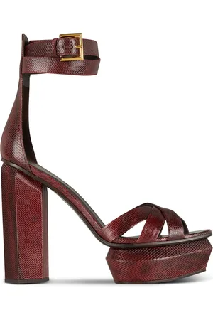 Balmain Ava 140mm leather platform sandals