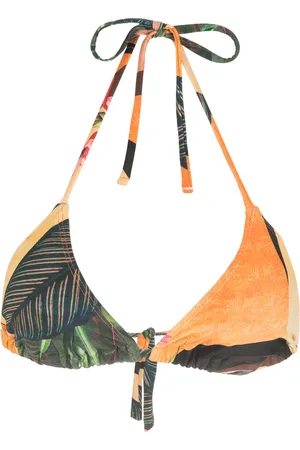 Lygia & Nanny Iasmim leaf-print bikini top