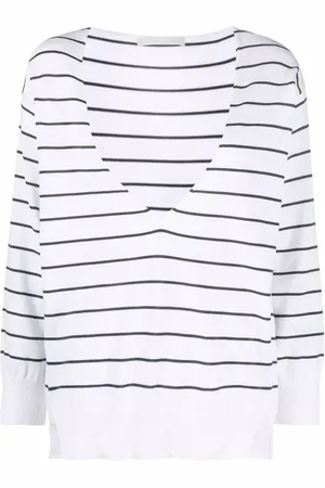 Fabiana Filippi Plunge-neck striped jumper
