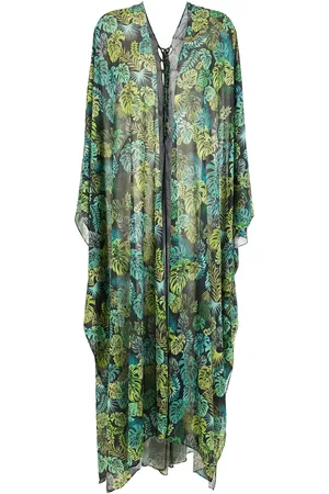 AMIR SLAMA Tropical print kaftan