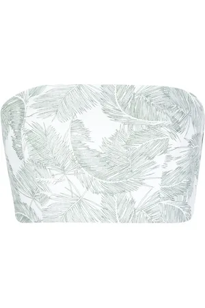 Bambah Palm leaf-print bustier top