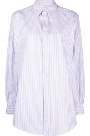 Maison Margiela Pinstriped poplin shirt