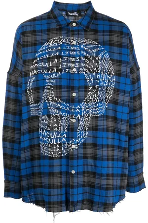 HACULLA Check-print skull shirt