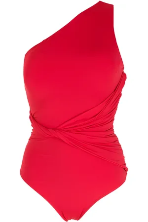 Brigitte Draped-detail swimsuit