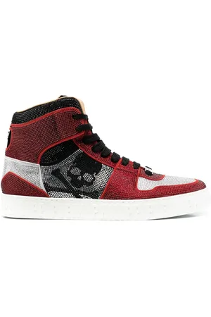 Philipp Plein Strass crystal-embellished hi-top sneakers