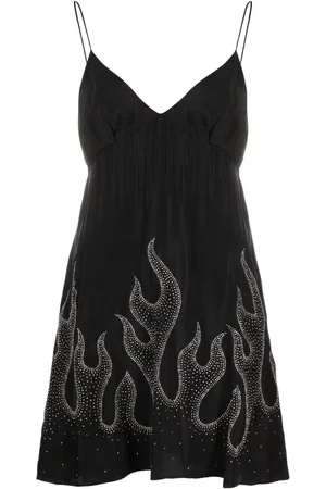 Palm Angels Flame-print minidress