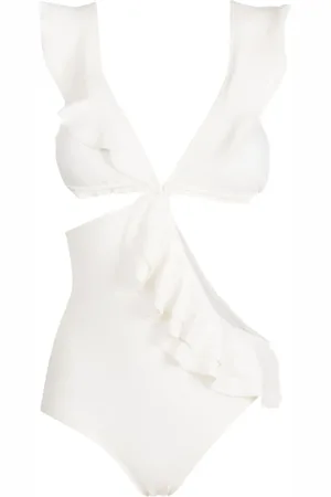 CLUBE BOSSA Ruffled cut-out swimsuit