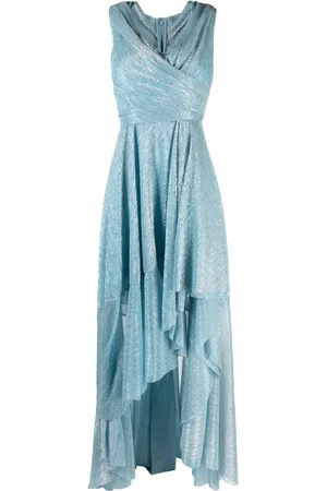 TALBOT RUNHOF V-neck draped gown