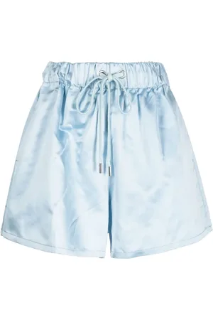 Sa Su Phi Elasticated high-waisted silk shorts