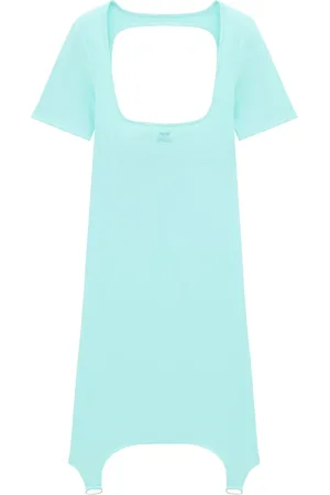 Courrèges Square-neck cut-out mini dress