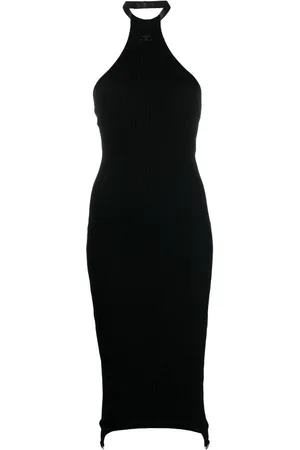 Courrèges Ribbed-knit halterneck dress