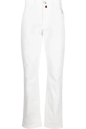 BILLIONAIRE Logo-embroidered straight-leg jeans