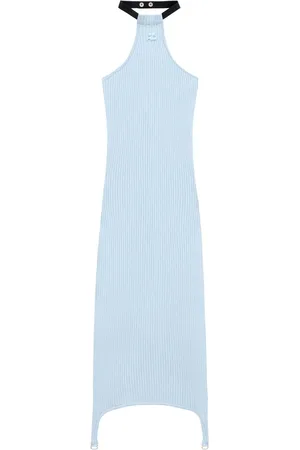 Courrèges Ribbed-knit halterneck dress