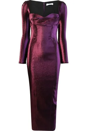 AREA Satin long-sleeved maxi dress
