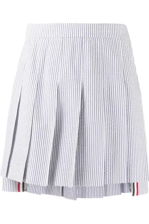Thom Browne Seersucker pleated miniskirt