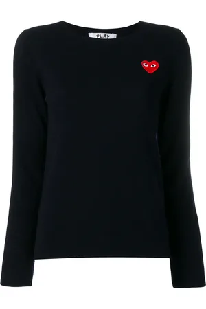 Comme des Garçons Heart-appliqu?? sweater