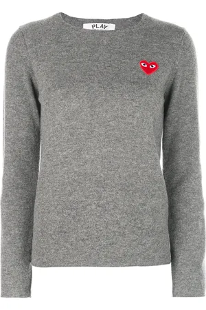 Comme des Garçons Heart-appliqu?? sweater