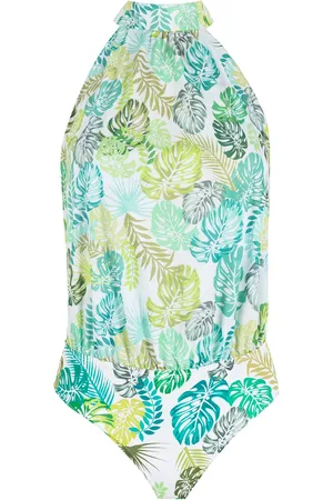 AMIR SLAMA Palm leaf print bodysuit