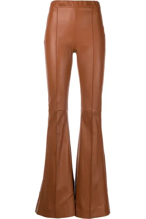 ROSETTA GETTY Pintuck flared-leg trousers