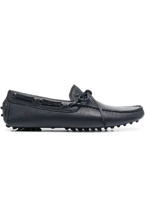 Emporio Armani Bow-detail leather loafers