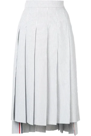 Thom Browne Seersucker Pleated Skirt