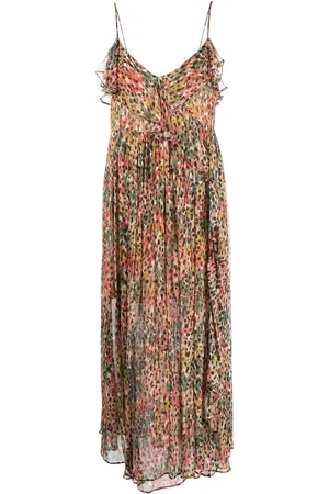 Twin-Set Leopard-print ruffled maxi dress