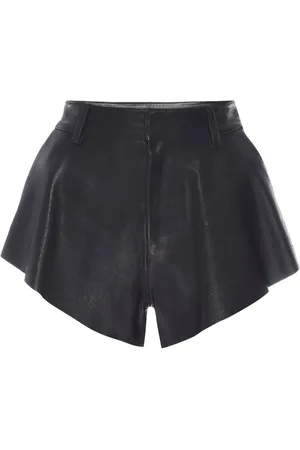 RTA Wide-leg leather shorts