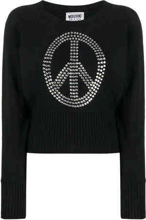 Moschino Studded Peace Symbol sweater